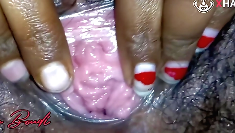Boudi love's hairy pussy masturbated with her sex toy