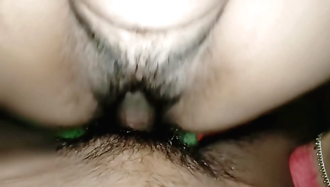 Indian woman's hairy pussy stretched and penetrated
