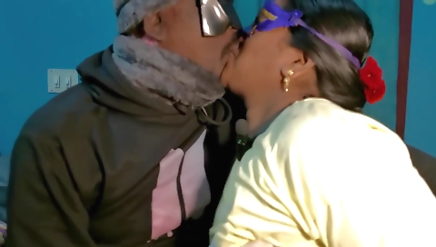 Hot brunette video with a sexy tamil lover fucked in front