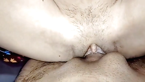 Indian teen in the POV shot with her small tits and ass