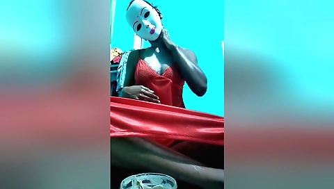 Indian girl takes a massage and enjoys it on her own