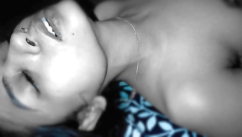 Indian babe with natural tits sucking and sucking dick