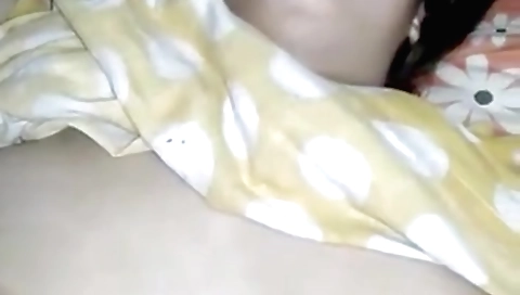 Hot brunette with huge boobs has hairy pussy fucked on bed