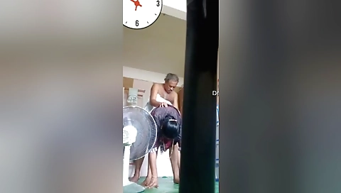 Indian brunette couple fucking in the webcam video