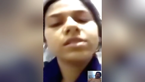 Indian brunette babe with big tits shows sexy body on web cam