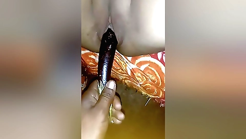 Busty indian babe loves to fuck her boyfriend with her huge toy