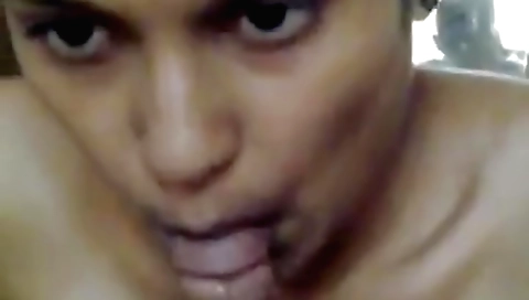 Indian hairy girl has oral sex with a man in homemade porn