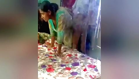 Indian hottie making out with boyfriend on web camera