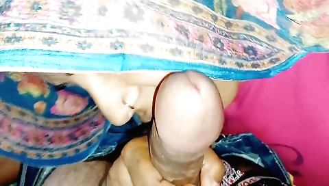 Sexy indian bhabhi sucks and cums on a big black dick