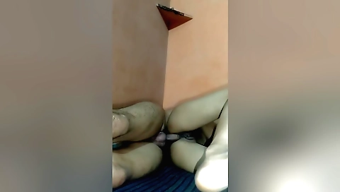 Indian teen with curly hair is doing anal and it's good