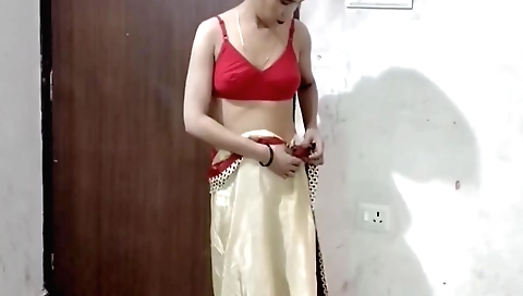 Indian stepsister is playing with her little hands