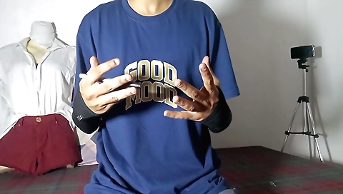 Indian teacher teaches business lesson with homemade video