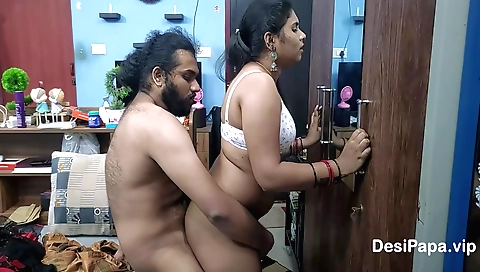 Indian hottie with big boobs is having a deepthroat sex