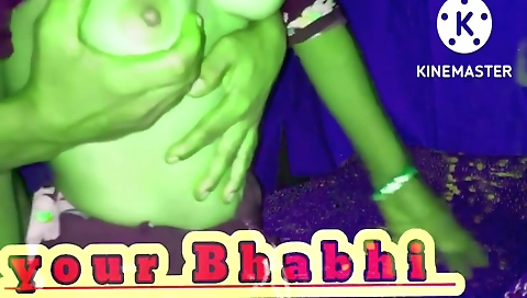 Hindi masseuse with big black cock massaging on webcam
