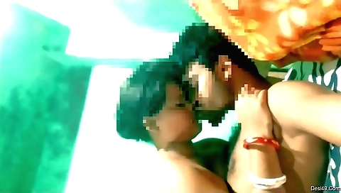 Indian babe with a hairy ass fucked in the bedroom