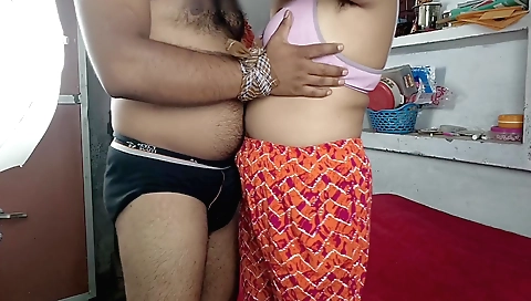Big ass brunette with hairy pussy fucked by her boyfriend