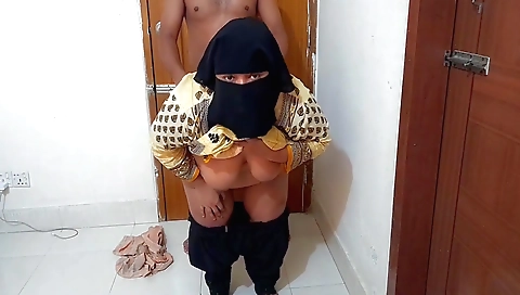 Indian big cock is inside the sex of one of the ladies in her work