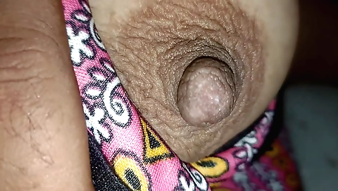 Indian teen with a pink bikini fucks on bed and lies
