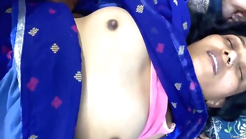 Indian brunette with hairy pussy gets her pussy banged