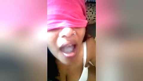 Indian girl takes a cup of cum and gets lips licked