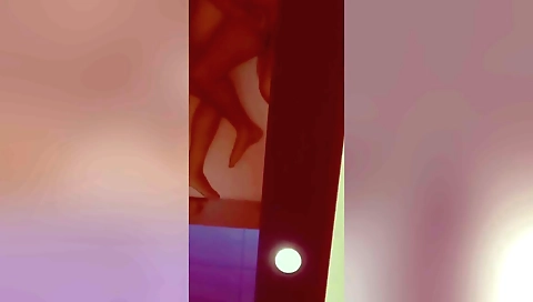 Hot amateur handjob with the wife on the bed and on the table