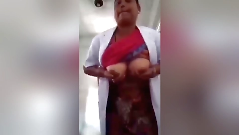 Indian pornstar naked showing her big tits on webcam