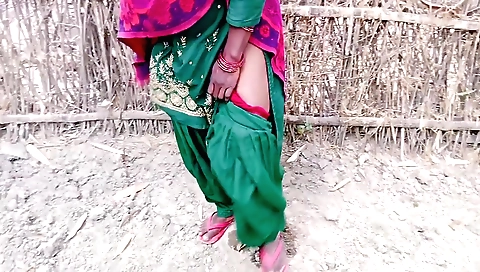 Indian solo female fingerings in the wild grassland