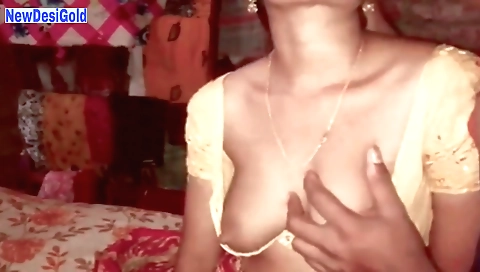 Indian brunette with a sweet smile fucks her husband