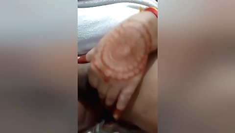 Busty indian wife shows off her hairy pussy on webcam