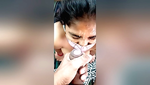 Big ass brunette milf gets off in pussy and facial