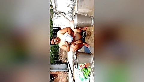 Busty mature hottie enjoys a nice and hot outdoor sex