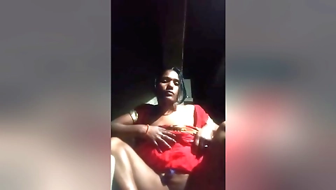 Sexy indian brunette shows small boobs in webcam vid