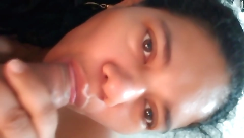 Indian brunette is sucking on a cock and getting it fucked