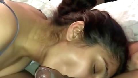 Brunette slut takes care of a friend and then gets facial