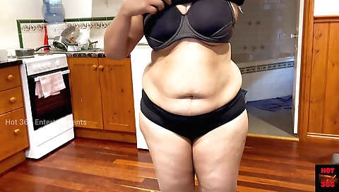 Busty brunette fucks her husband's friend in front of the webcam