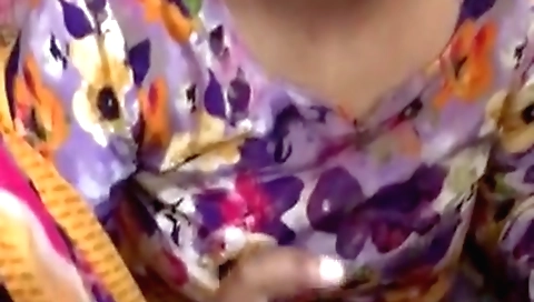 Indian chick with big tits shows us her shaved pussy