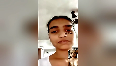 Indian brunette shows her body in amateur webcam video