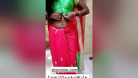 Indian village housewife shows her boobs in public