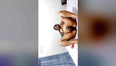 Amateur brunette hairy woman with big boobs showing off