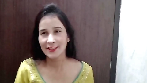 Hot indian girl wearing a sexy black outfit in a solo film