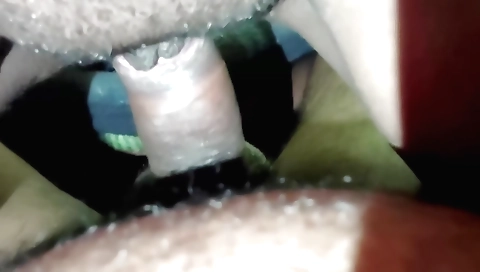 Amateur porn video with a hot brunette and a black and white pants